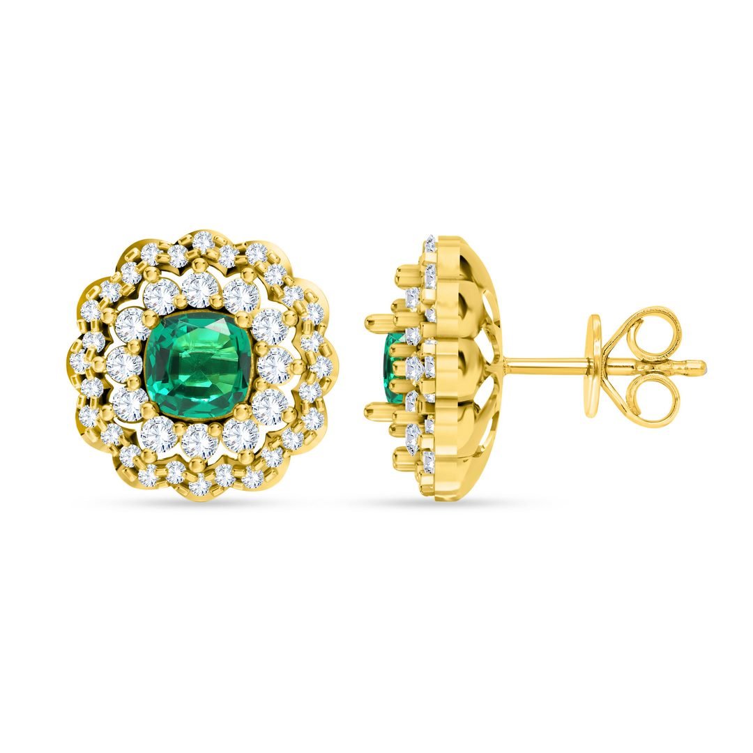 LG - 14K 0.95CT D-EARRING LDS CUSC/RDS CERTIFIED EME 0.58